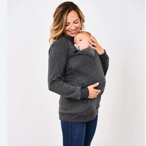 EUC Charcoal Baby Harbor Snap Pullover